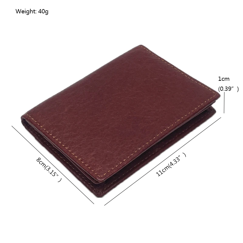 Leather Wallet Genuine Leather Card Holder For Men Male Real Cowhide Vintage Short Bifold Men's Business Credit Card Case Wallet With ID Window Wallet Card Holder Card Holder Credit Card Holder Credit Card Wallet Card Wallet Id Card Holder Id Card Case Wallet Card Bag Business Card Holder