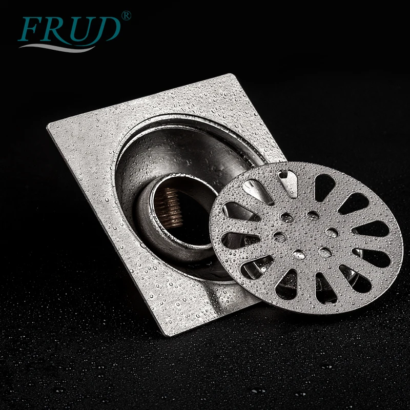 

FRUD Stainless Steel Drain With Cover Insect And Odor Prevention Floor Drain Anti Clogging Kitchen Toilet Bathroom Accessories