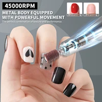 Professional 45000RPM Electric Nail File Gel Nail Polishing Machine Rechargeable Low Noise Nail Sander File For Manicure Salon 2
