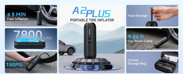 CYCPLUS USB-C ポンプ CYCPLUS Portable Electric Air Pump High Pressure 150 PSI