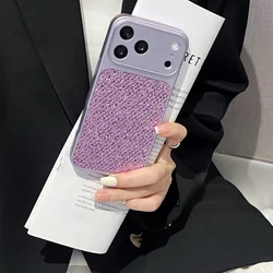 Rhombus Glitter Bling Phone Case - Shiny Diamond Design Soft Cover - iPhone 15 Plus (Purple)