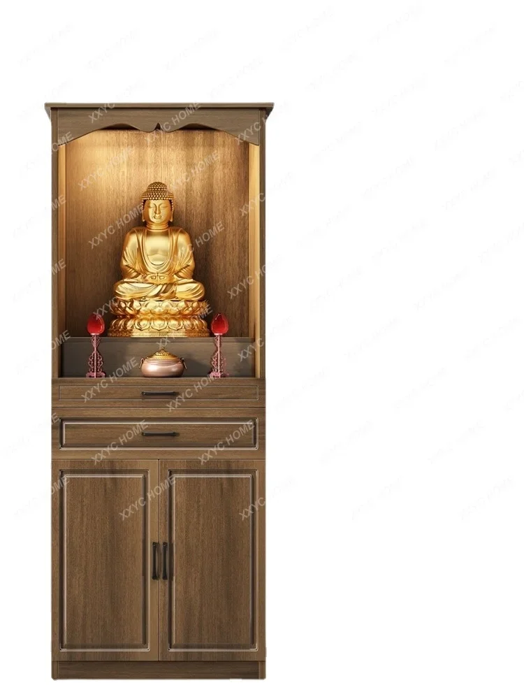 

Buddha Niche New Chinese Style Clothes Closet God of Wealth Cabinet Altar Altar Buddha Shrine Household