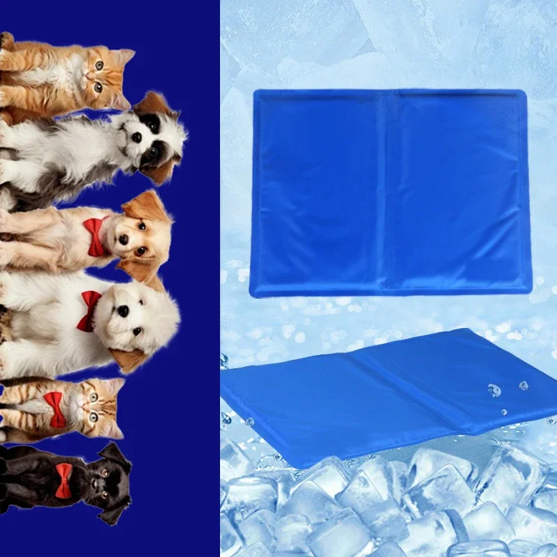 Pet Ice Cushion dog cooling mat pet cooling mat Dogs Cats Summer Cooler Sleeping Pad Wear-resistant Cooling Heat Relief Cooling Sponge Gel Pet Supplies