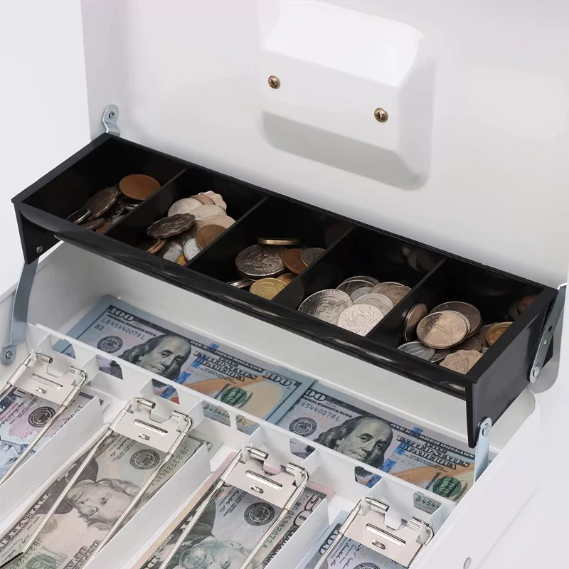 Secure Safe Deposit Box, Cash Convenience Storage, Metal Cashier Clip, Adult Money Savings, Perfect for Cash Convenience Stores 3