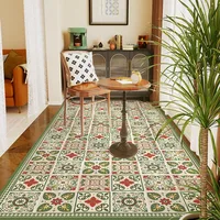 Balcony Floor Mat Large Pvc Leather Carpet Waterproof Non-slip Carpets Long Rug American Style Home Decoration Rugs for Kitchen 1