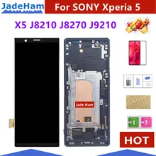 

Original LCD For SONY Xperia 5 LCD Display Touch Screen 6.1" Digitizer Assembly Replacement Parts X5 J8210 J8270 J9210 LCD+Frame