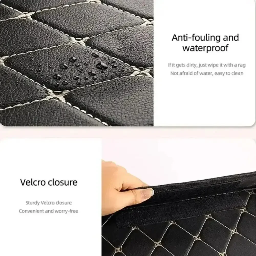 30cm Car PU Leather Trunk Storage Box Portable Foldable Storage Car Multiuse Storage Car Trunk Bag Auto Storag Box