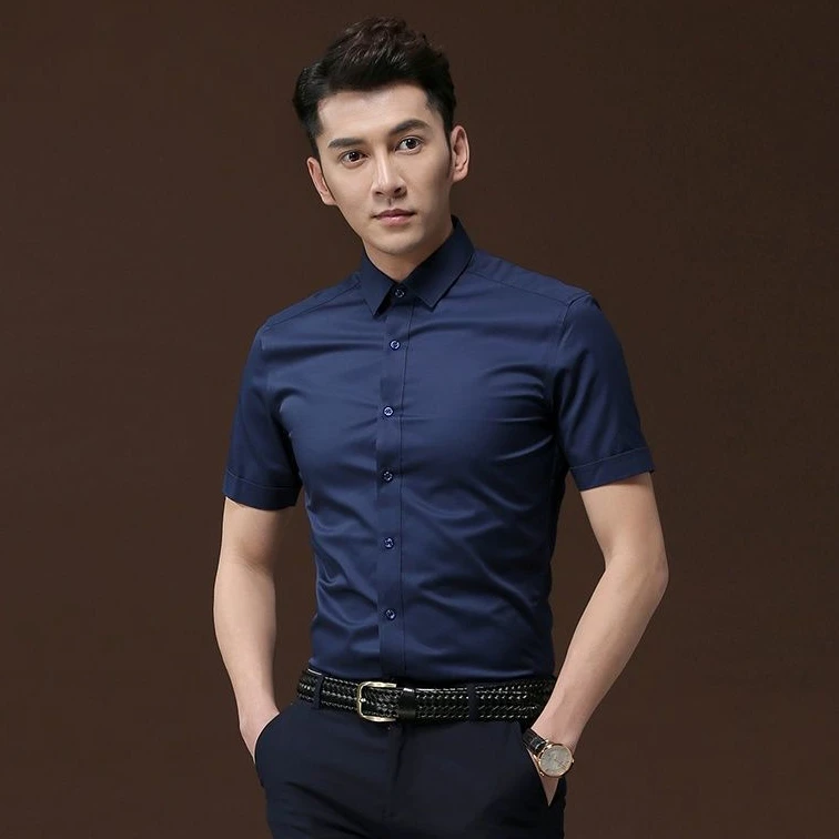 thumbnail image 1 of Camisas y blusas para hombre, moda de botones de manga corta 2024, camisetas geniales de alta calidad para hombre, estilo social coreano, ropa musculosa de moda, 1 of 5