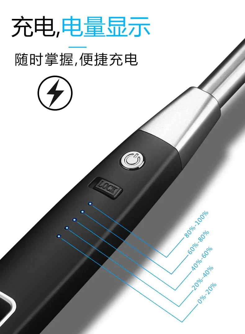 2025 New Type-C Electronic Rechargeable Arc Igniter Metal Windproof Igniter Gas Stove Igniter Plasma Arc Outdoor