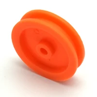 100Pcs 2mm Hole Orange Plastic Belt Pulley DIY RC Accessories