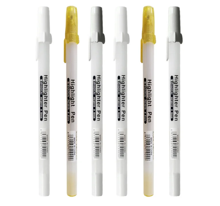 Haile White Gel Pen Set Highlight Farbe weiß Marker Stift 0,8mm feine Spitze Nachfüll stange für Studenten Zeichnung Kunst Schreib zubehör – Detail 18
