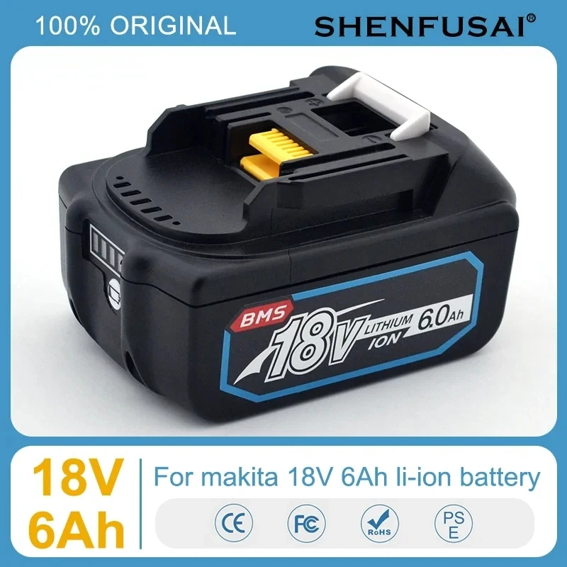 

For makita 18V 6Ah/9Ah/12Ah Lithium ion Rechargeable Battery 18v drill Replacement Batteries BL1860 BL1830 BL1850 BL1860B