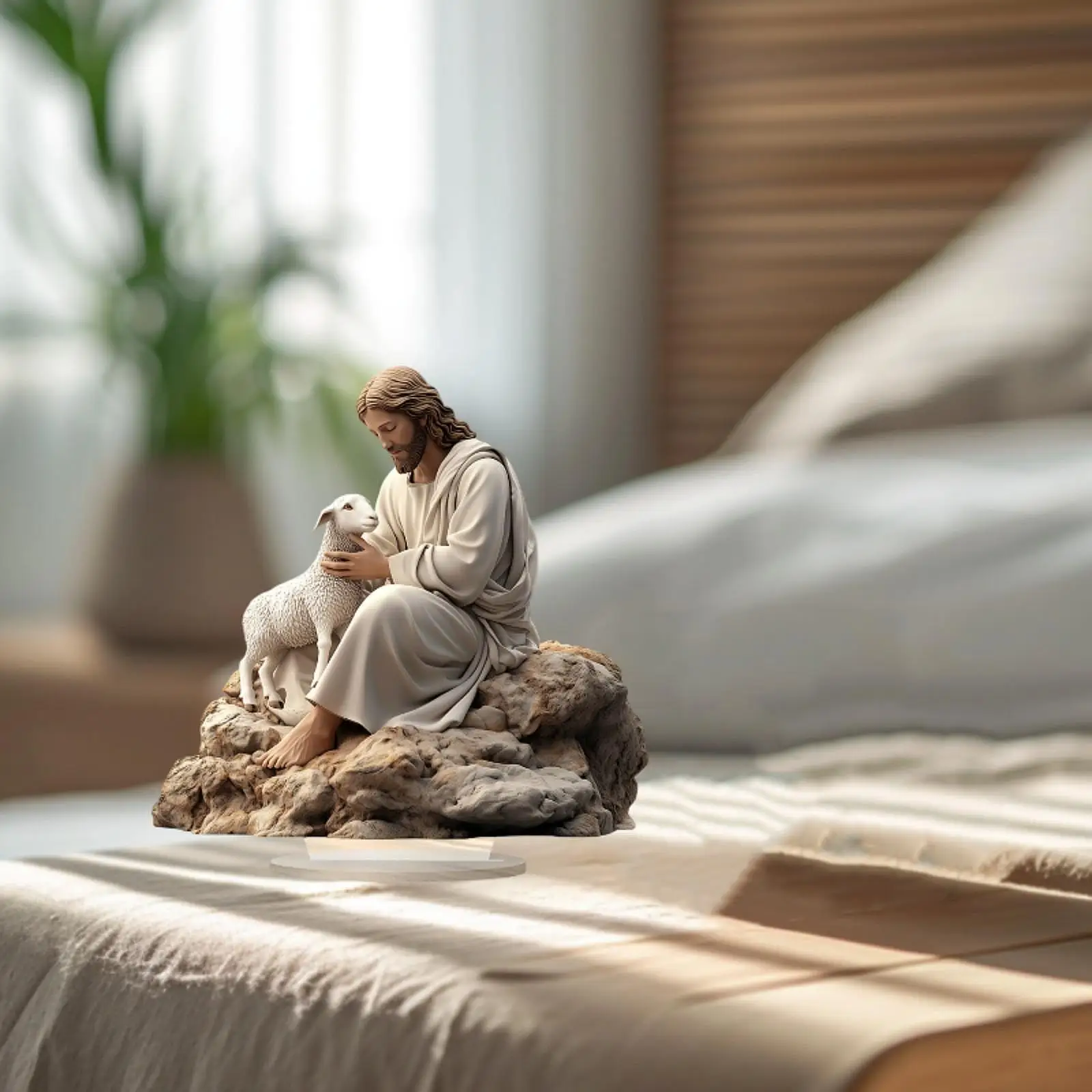 Christmas Jesus Sheep Table Decor 2D Flat Acrylic Figurine for Christmas Christmas Jesus Sheep Table Decor 2D Flat Acrylic Figurine for Christmas