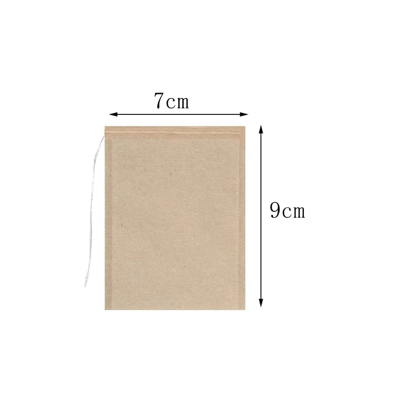Eco-Friendly Biodegradable Drawstring Tea Bags (100 Pack) - Ideal for Loose Leaf, Tea Powder, and Herbal Blends