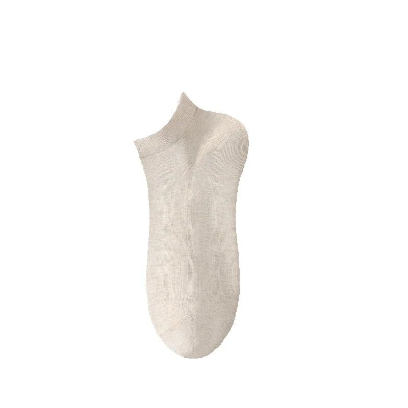 2025e Zhuji 100% All-Cotton Boat Pure Cotton Inviible Deodorant Anti-Slip Natural Antibacterial Anti-Pilling Men' Short_voghion.com