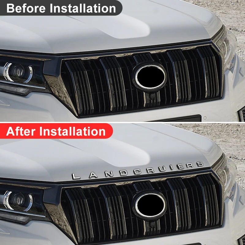 Engine Cover Decoration Letter Sticker For Toyota Land Cruiser Prado 120 150 LC120 LC150 FJ150