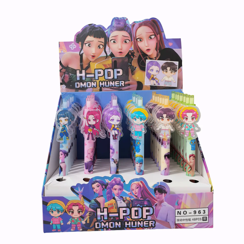 2026 블랙 젤 펜 학생용 필기구 애니메이션 캐릭터 문구 학교 용품 선물 계절별 반려품