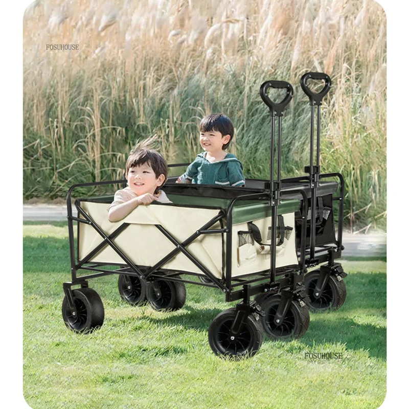 Creative Garden Carts Portable Foldable Cart with Wheels Outdoor Camping Cart Garden Supplies Home Shopping Carts Beach P
