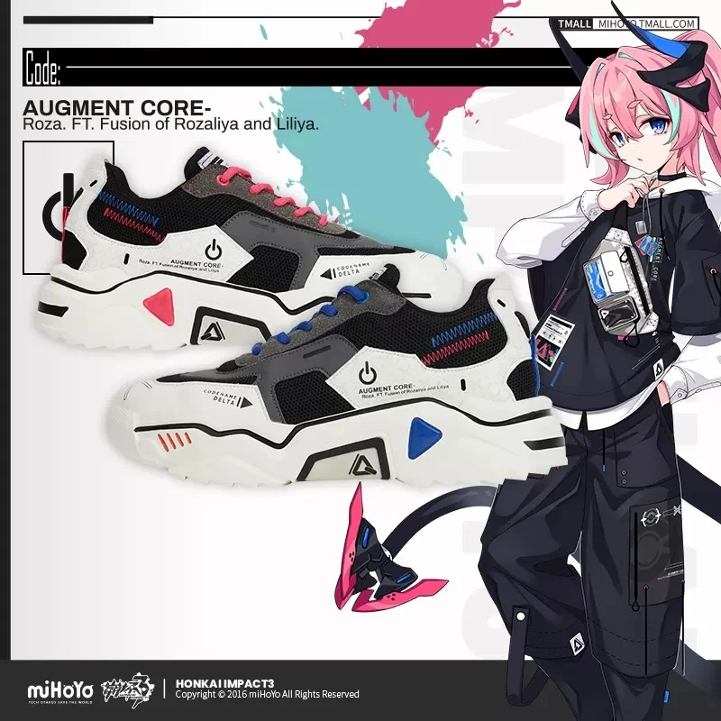

In stock Game Honkai Impact Official miHoYo Fervent Tempo Series Topics Roles Sports Shoes Cosplay Fashion Accessories Kids Gift