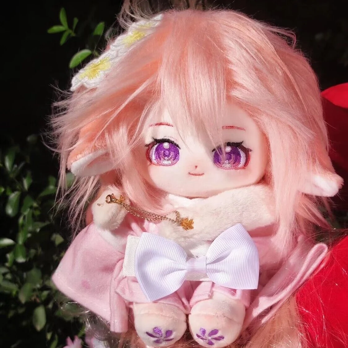 

Yae Miko аниме enshin Impac 20 см милые животные уши розовый парик плюшевые набивные куклы наряд кавайные Плюшевые Косплей Рождественский подарок