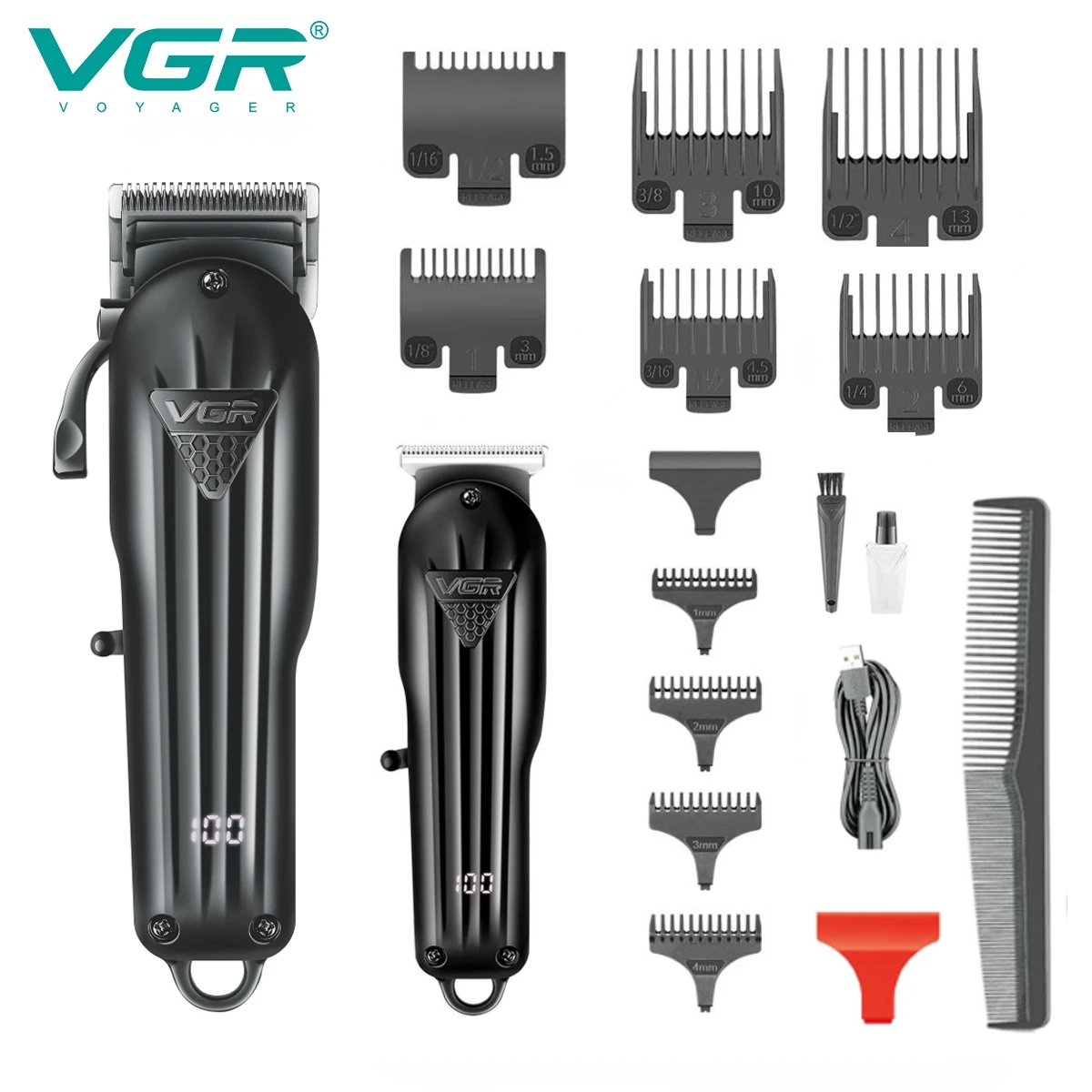

VGR Hair Clipper Professional Hair Cutting Machine Rechargeable Hair Trimmer Adjustable Haircut Machine Trimmer for Men V-282