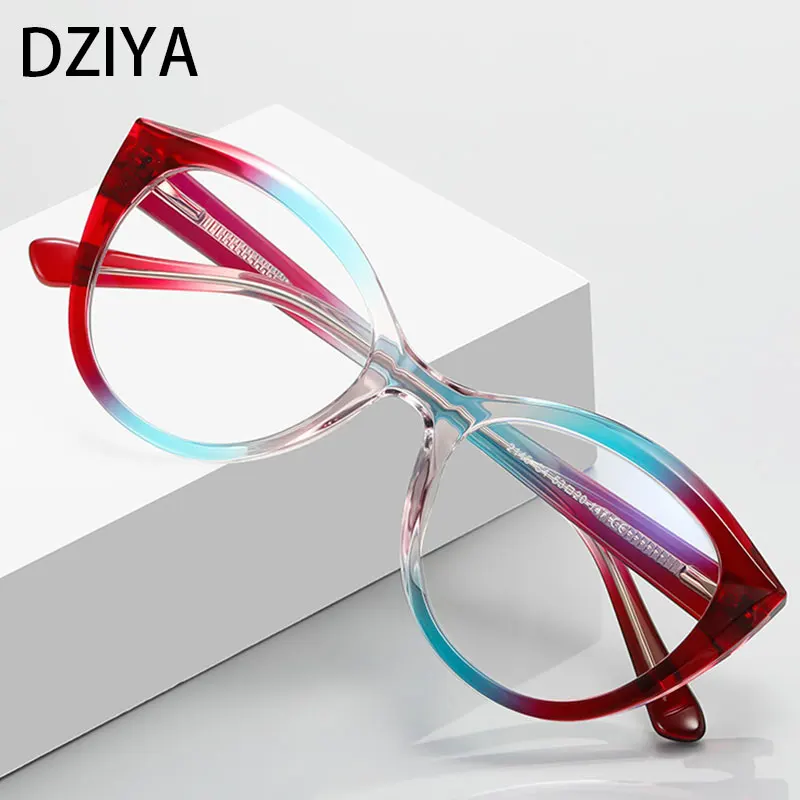 

TR90 Anti Blue Light Round Cat Eye Gradient Glasses Frames Men Women Fashion Computer Eyeglasses 60334