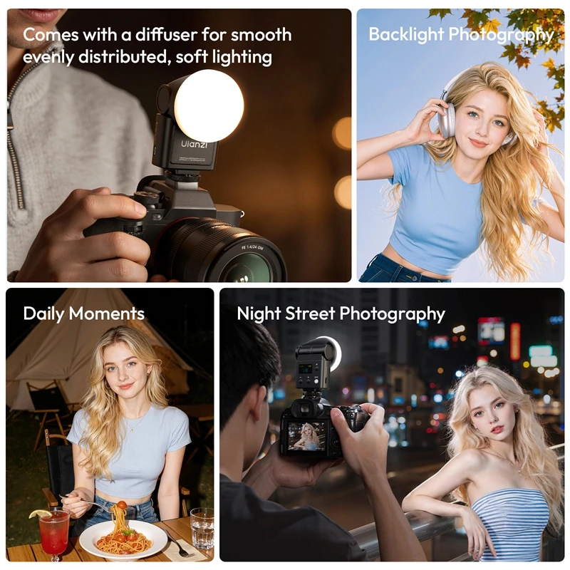 Ulanzi F16R Camera Flash LED Light 2500-6500K SpeedLite GN16 Camera Flash for Backlight Night Street Photography Daily Moments - Ảnh 3