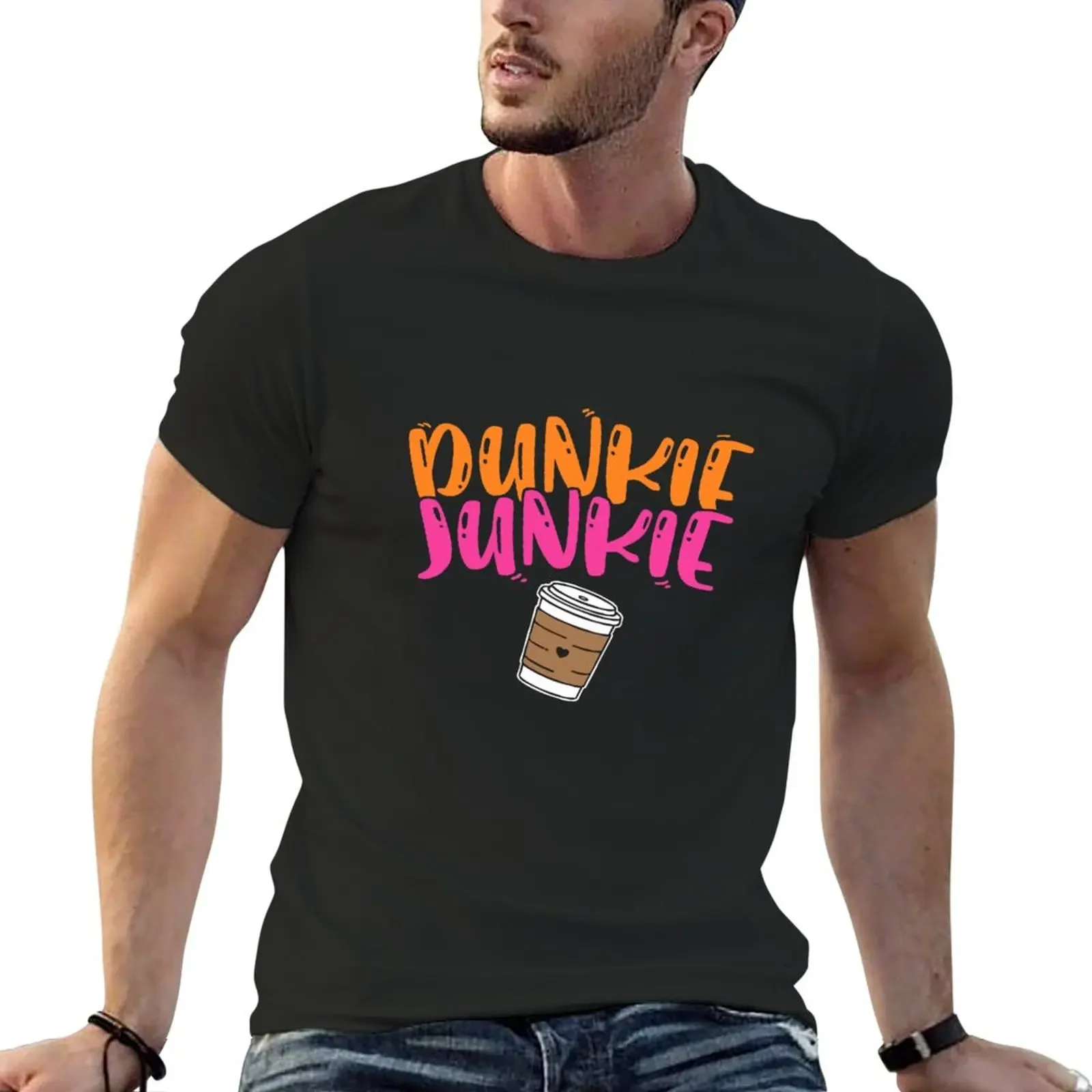 

Dunkie Junkie - Funny Coffee Sayings T-Shirt Blouse heavyweights men t shirts