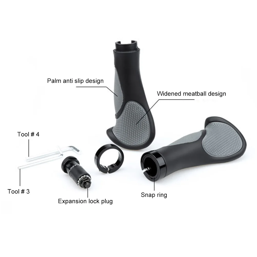 Bicycle Grips Anti-Skid Rubber Integrated MTB Cycling Hand Rest Mountain Bike Handlebar Casing Sheath Shock Absorption