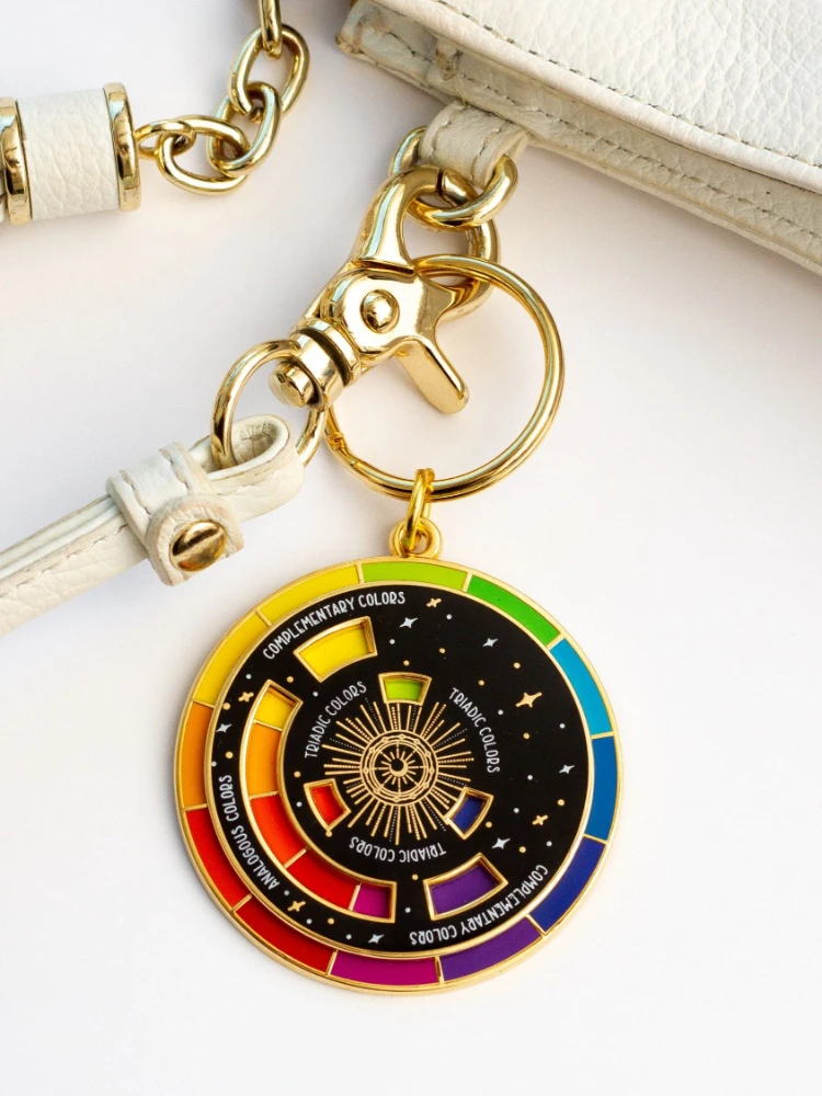 Color Wheel Keyring Interactive Keychain Art Keychains Gifts for Painters
