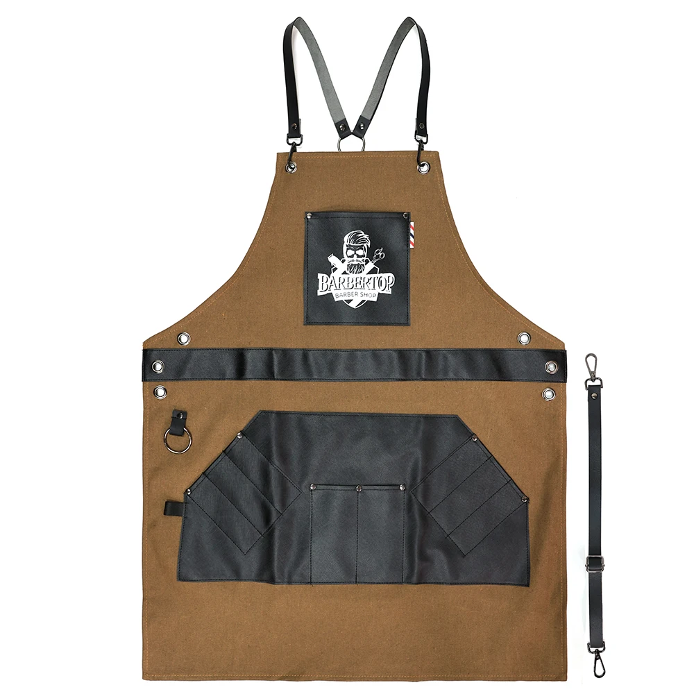Barber  Hairdressing Shawl Artist Apron Salon Hairdresser Cape with Pockets Waterproof Restaurant  Work Cloth 3