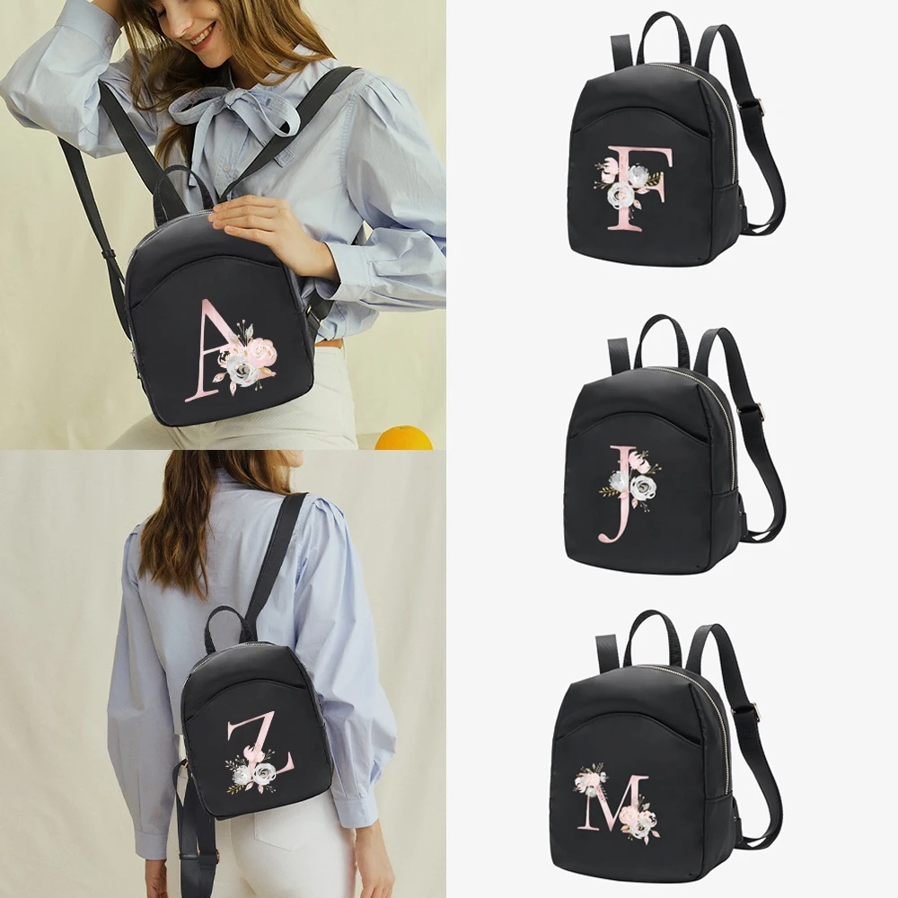 

Backpack Crossbody Bags Women Shopping Phone Purse Shoulders Bags Teen Girl Small School Bag Birthday Gifts Pink Flower Pattern