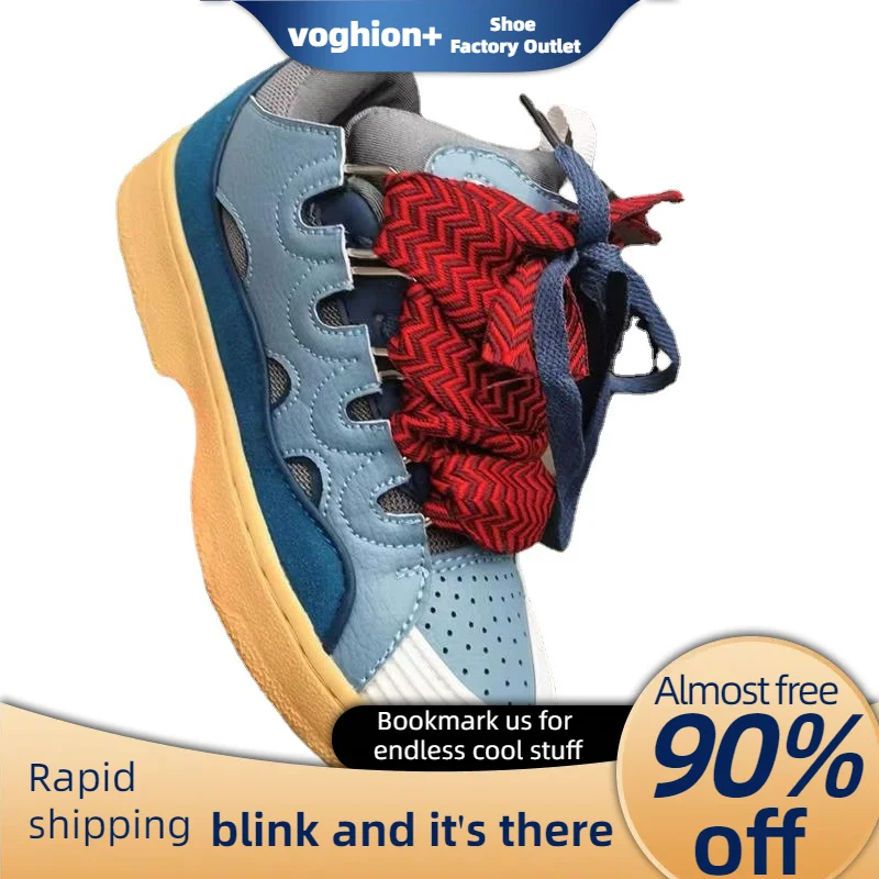 Dexun avec des designs de niche pour hommes et femmes, Instagram tendance tout nouveau couple décontracté épaissi pain chaussures de sport tendance_voghion.com