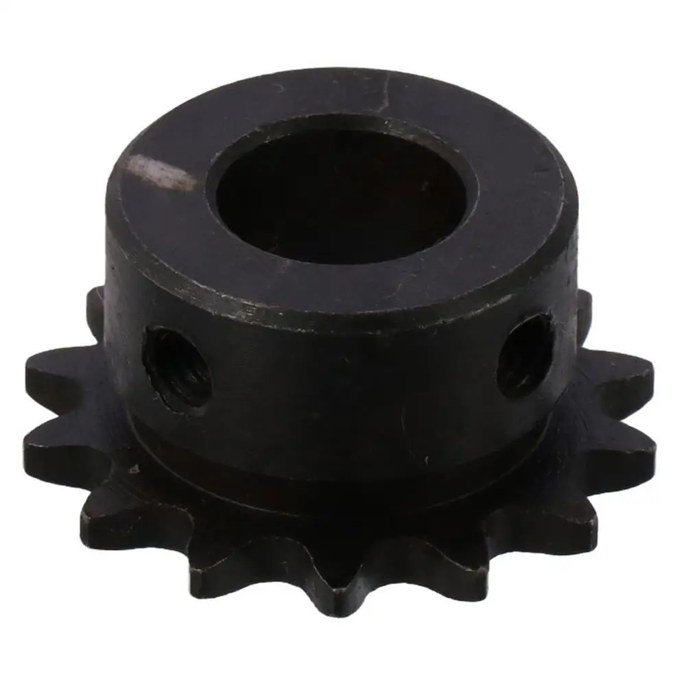 14 Tooth B Type Roller Sprocket 25 Chain Black Oxide Industrial Chain Wheel Single Strand 1/4" Pitch C45 Carbon Steel