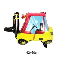 Construction Vehicle Foil Balloons Set for Boys Birthday Party Decorations (Forklift balloon)