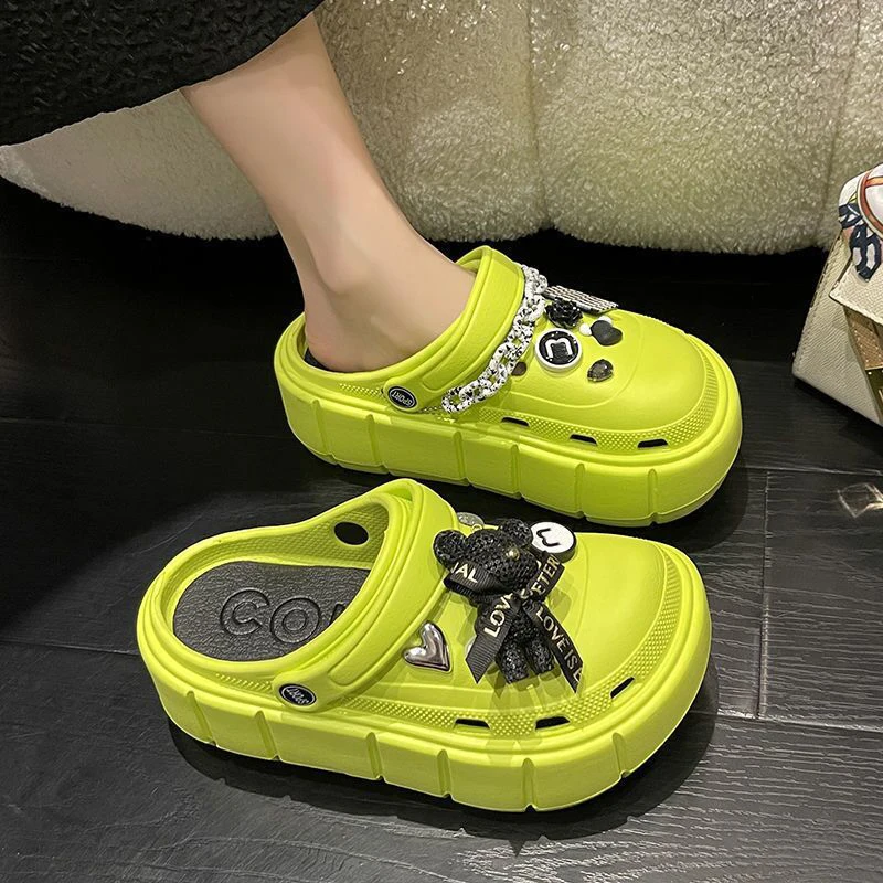 Platform Slippers Summer Women's Sandals 6cm Wedges Ladies Outdoor Clogs Thick Street Beach Slides Girls Flip Flops Garden Shoes 5
