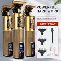 WAIKIL New Multi functional Men's Barber Retro Sculpture Bald Head Scratch Trimmer USB Charging Digital Display Repair Machine 1