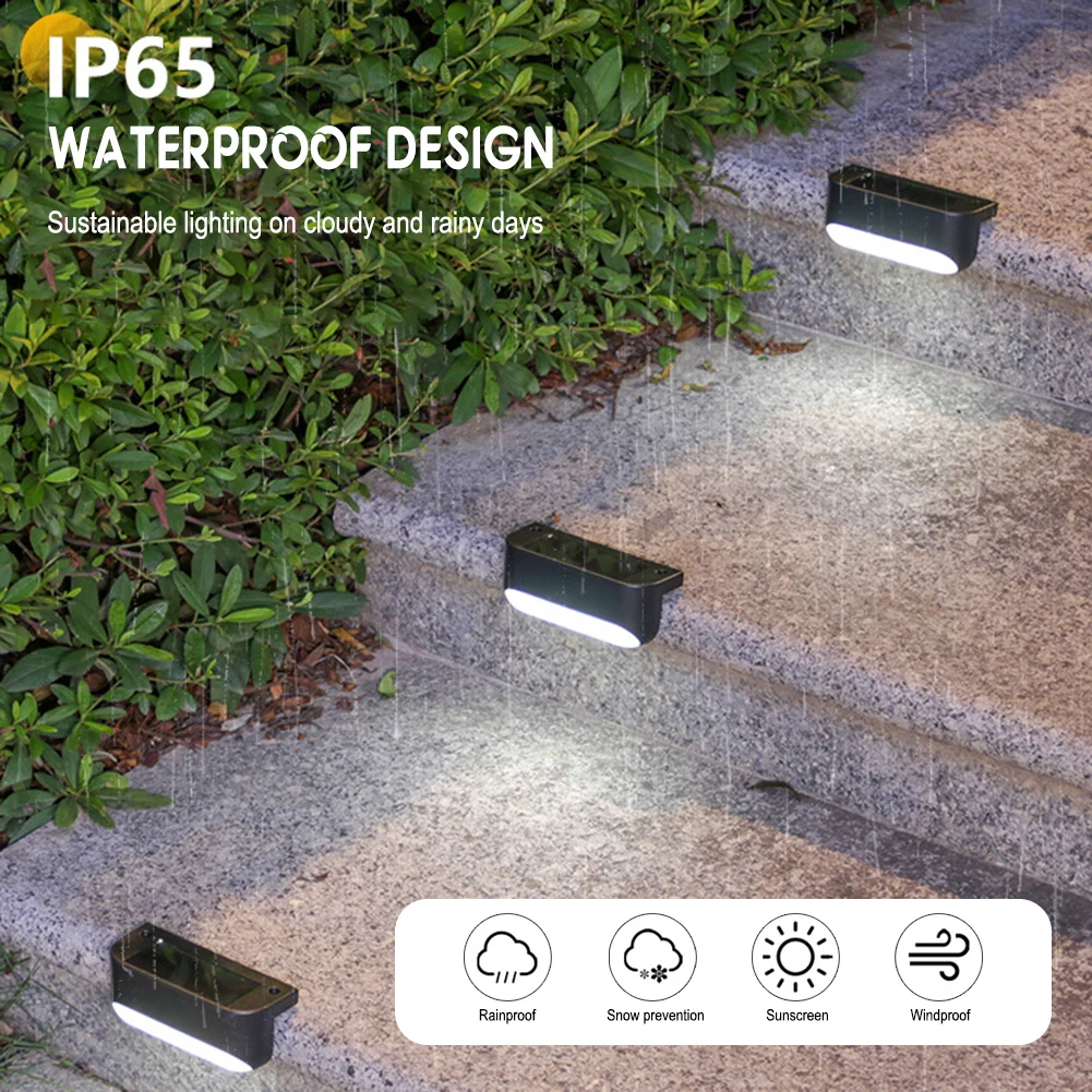 Simple Solar Wall/Step Light With 2 Piece Personalized Exterior Wall Light For Wall Porch Yard