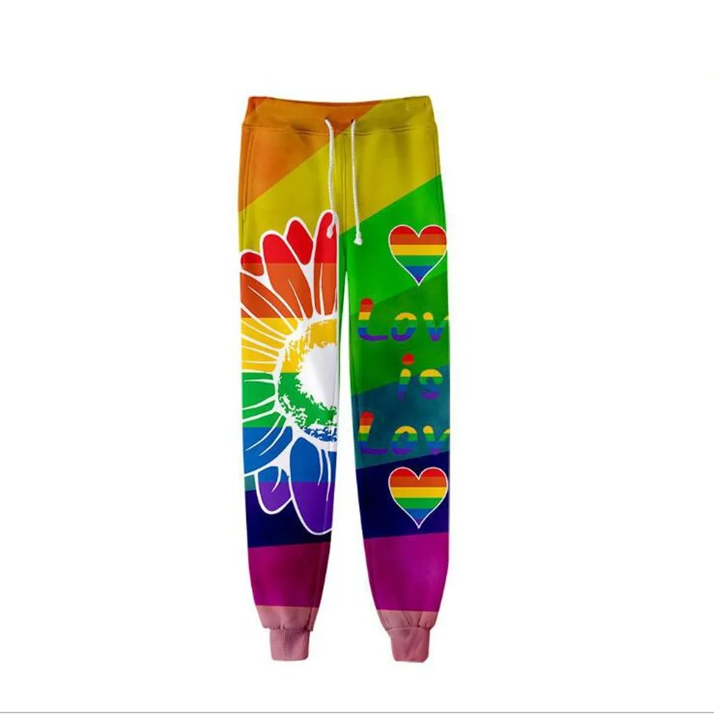 

Fashion Spring and Autumn Sports Pants Pride Rainbow Flag 3D Printed Sports Pants Unisex Street Casual Sports Jogging Pants