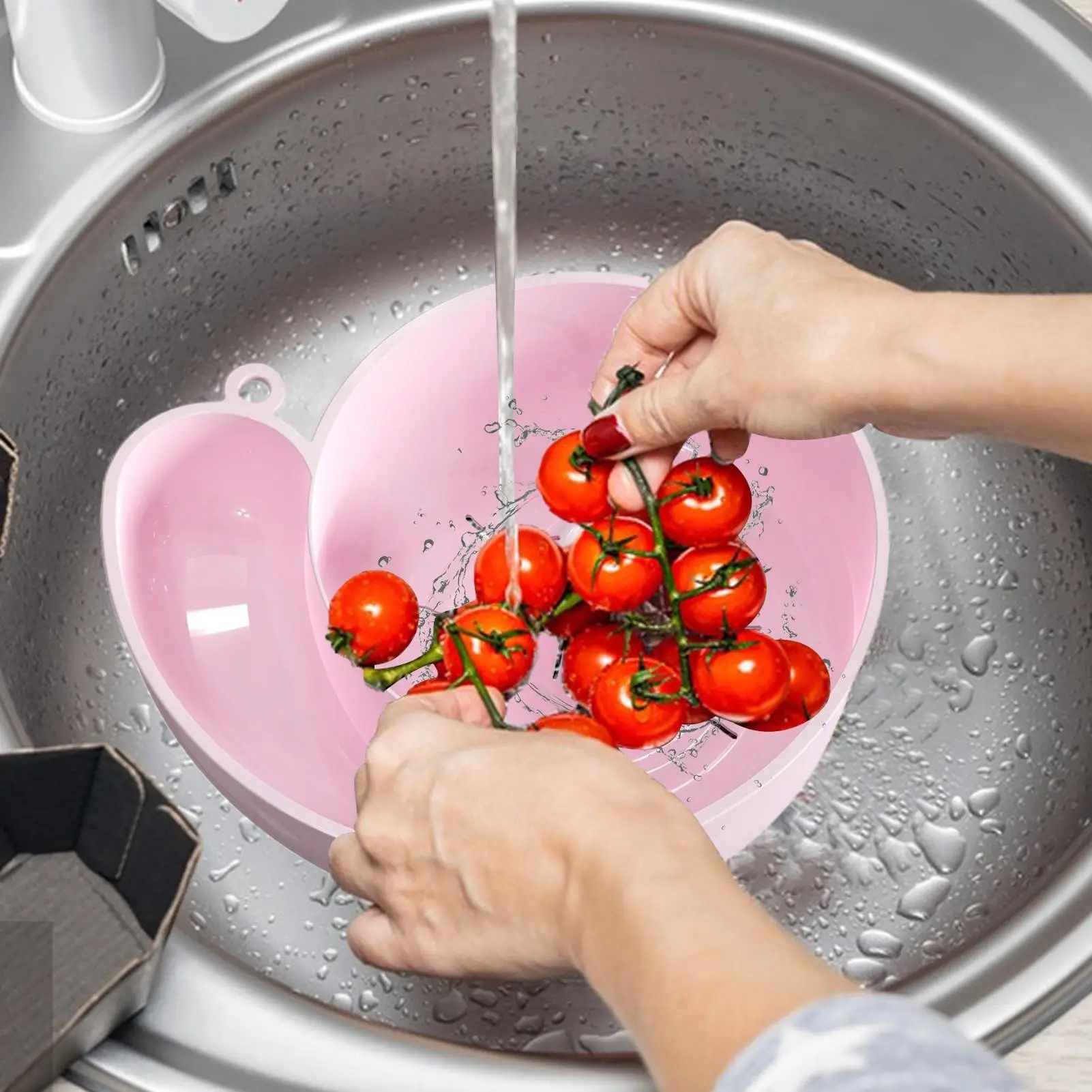 Fruit Washing Bowl With Strainer Snail-shape Rotating Vegetable Strainer Kitchen Accessories for Strawberry Lettuce Salad Tomato