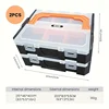 AIRAJ Multifunctional Tool Box 2/3-Piece Set, Detachable And Stackable Electrical Tool Screw With Lid Storage Plastic Box 5