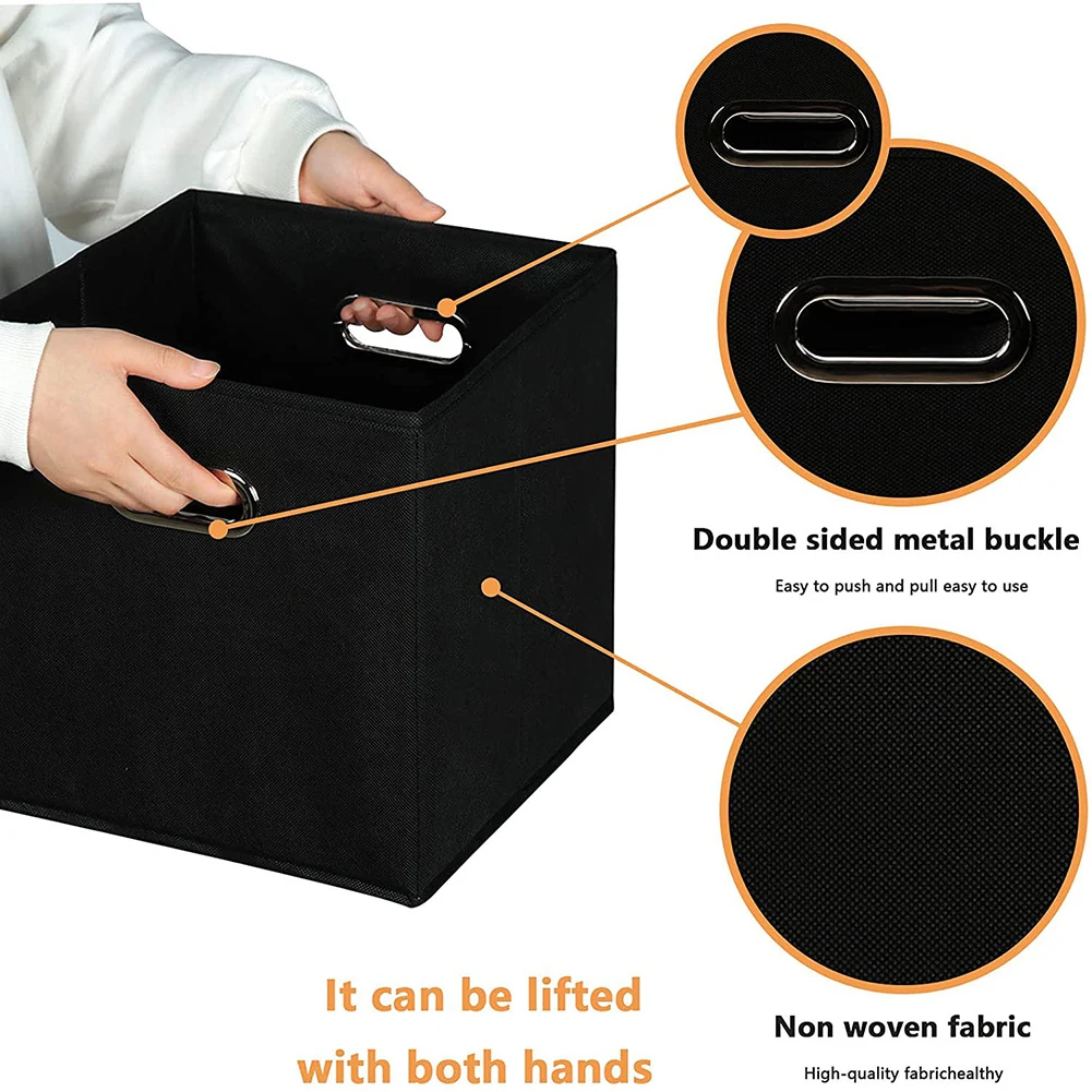 11inch Multi-functional Folding Wardrobe Practical Clothes Storage Basket Fabric Storage Bins Foldable Clothes Drawer Organizer 4