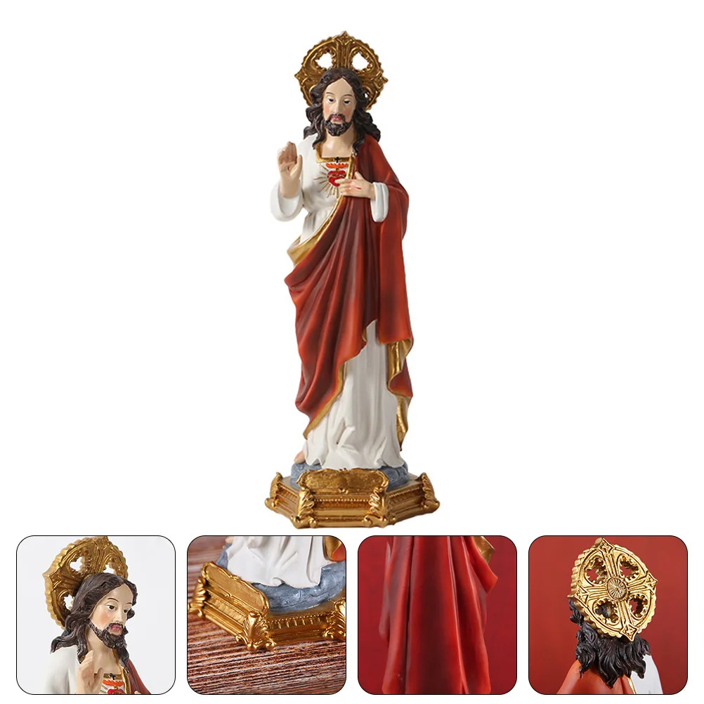 

St Jesus Statue Resin Christian Gift Church Decoration Religious Adornment Church Accessory