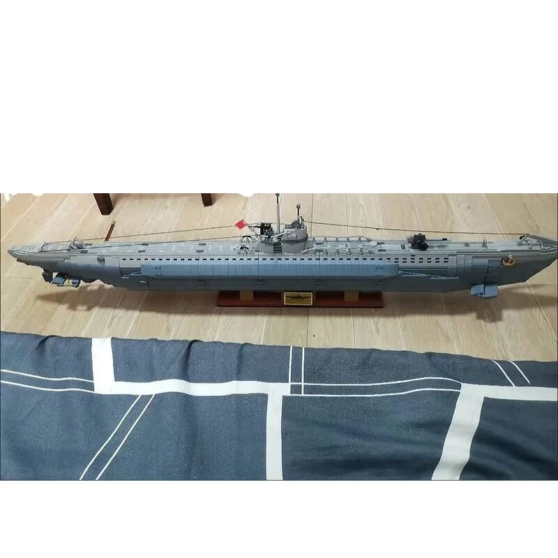 628011 군사 군함 육군 빌딩 블록, 해군 전략 핵 잠수함 모델, WW2 무기 선박 장난감, 소년 선물, 6172 개
