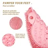 Exfoliating Shower Massage Scraper Bathroom Non-slip Bath Mat Back Massage Brush Silicone Foot Wash Body Cleaning Bathing Tool 4
