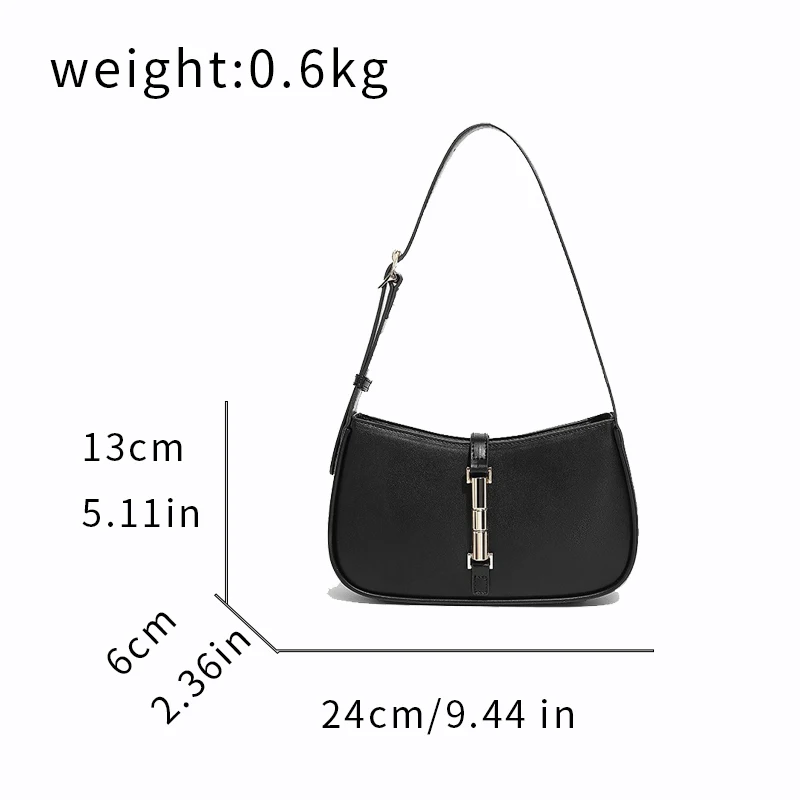 Korean Reviews Multi-Shoulder Bag Women's Luxury Design Hardware Decoration Handbag Black Bowling Bag Wallet Tote Bag