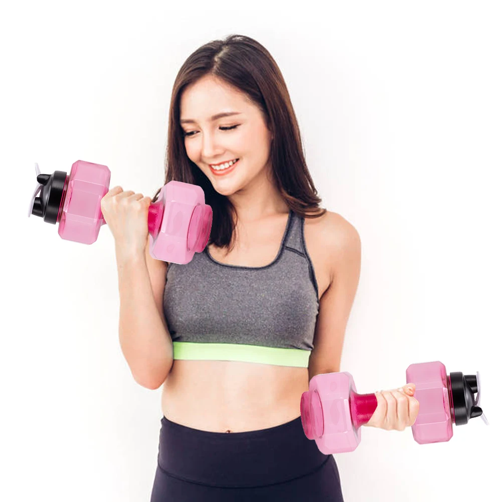 Sports Dumbbell Shaped Kettle Multifunctional Outdoor Fitness Cycling Camping Cold Water Bottle Portable Kettle 2.6L