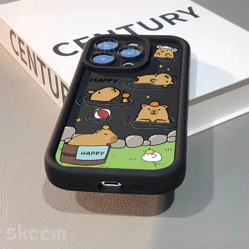 Capybara-Themed Soft Silicone Shockproof Phone Case - Cute and Fun Design