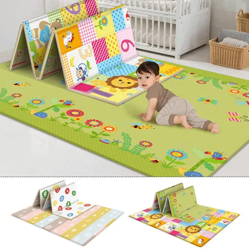 Foldable Kids Play Mat Soft Foam Crawling Cushion Non Slip Waterproof Pads Floor Playmat for Babies Toddler Boys Girls