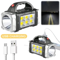 Portable Powerful Flashlight USB Rechargeable 15W Solar Charging LED Light Outdoor Solar Torch Light for Fishing Outdoor Camping